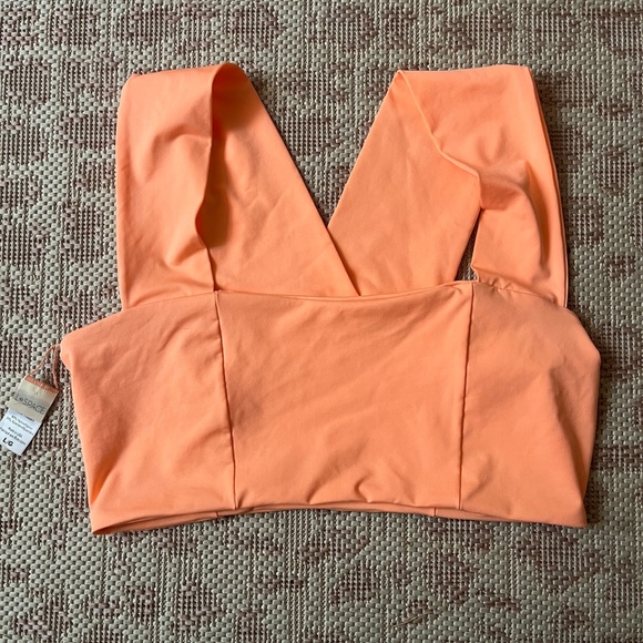 L SPACE Parker Top! Size L but fits like a small. Coral/neon orange. - Picture 2 of 3